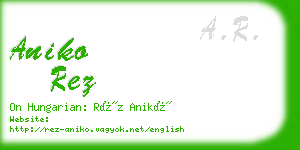 aniko rez business card